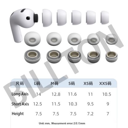 Eco-Friendly Silicone Ear Tips Adapter Replacement for Airpods Pro 3 Gen Noise Cancelling Earbuds and Charging Case Fit - Image 2